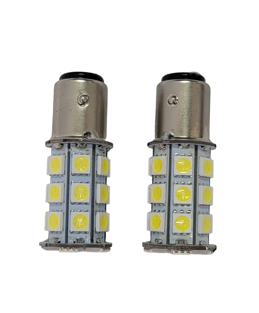 2 CONTACTO LUCES LED 27SMD 1157BLANCO (PAR)