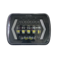 FARO LED 7´´ RECT. 10-30V 65W ALT/BAJ C/CRUCE AMBAR 65MM (UNIDAD)