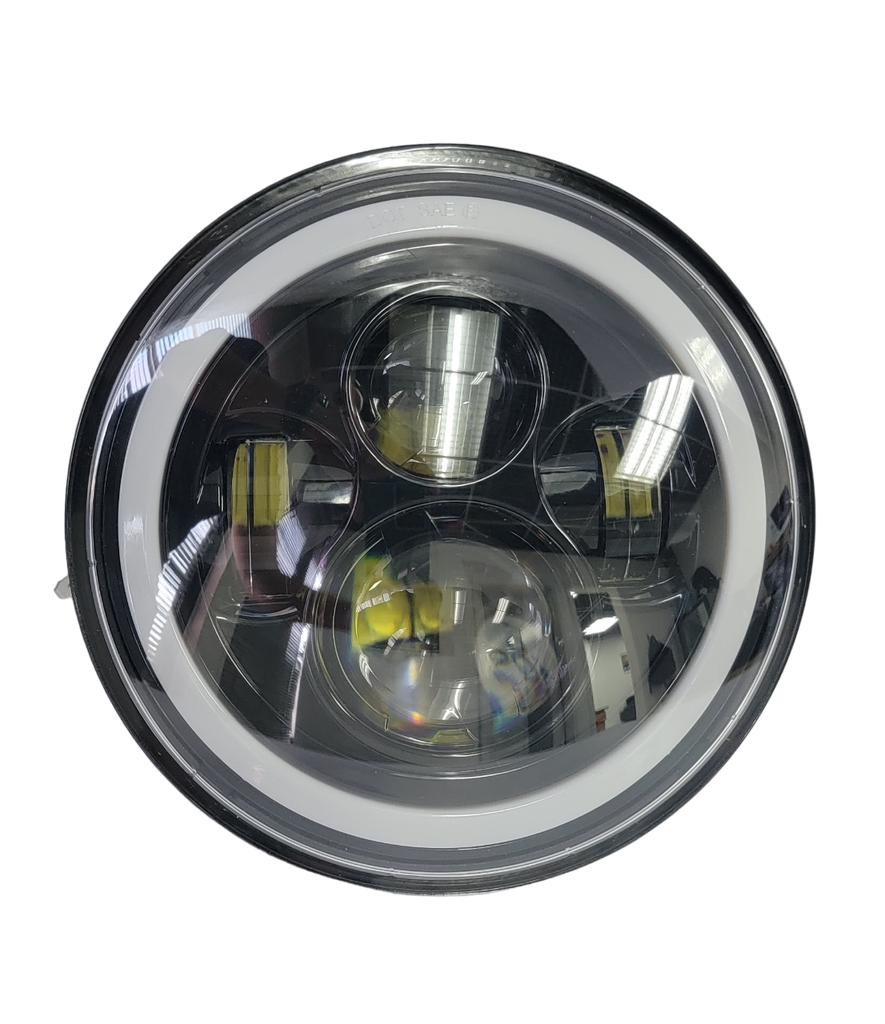 FARO LED 7" CIRC. 10-30V 48W OJO DE ANGEL BLANCO/AMBAR 70mm (UNIDAD)