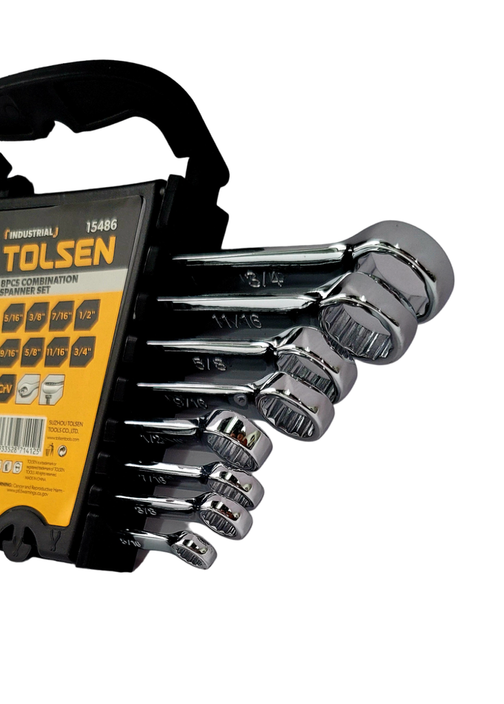 SET 8PCS LLAVES COMBINADAS 5/16" - 3/4"