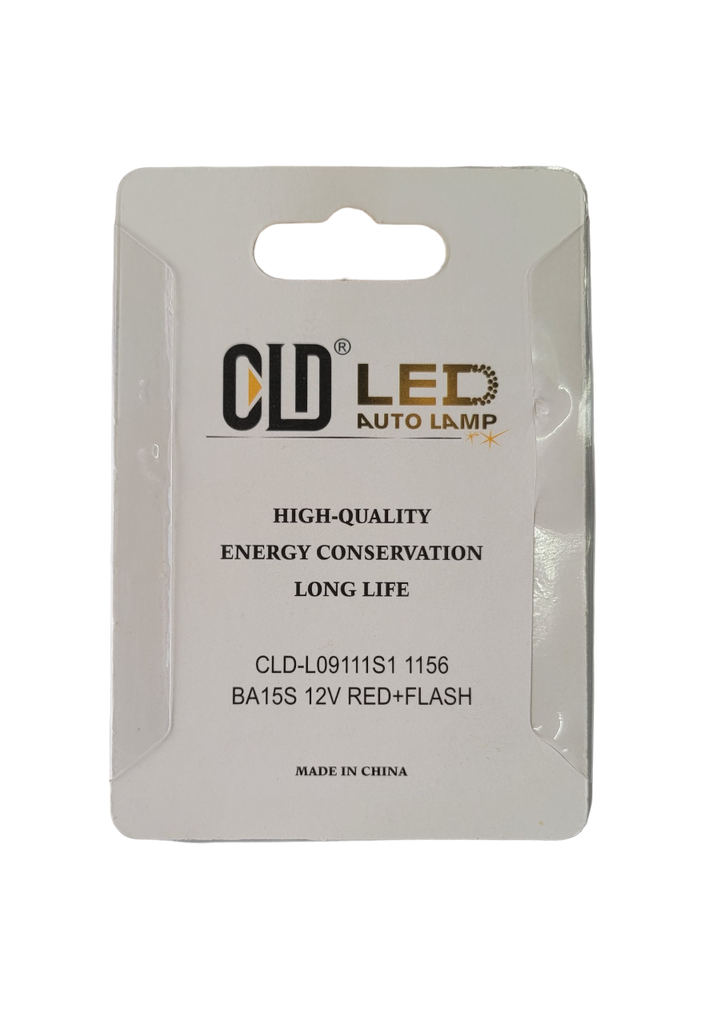 CLD 1156 BA15S 12V BASE METALICA ROJO + FLASH (E)