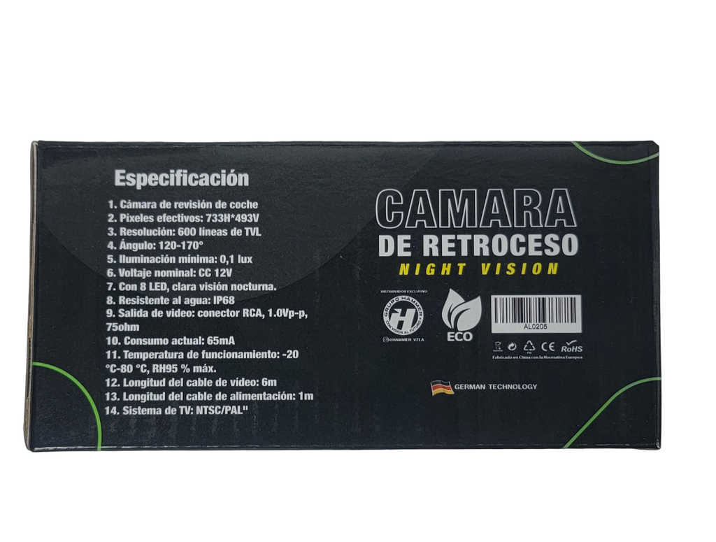 CARAMA DE RETROCESO NIGHT VISION (E)