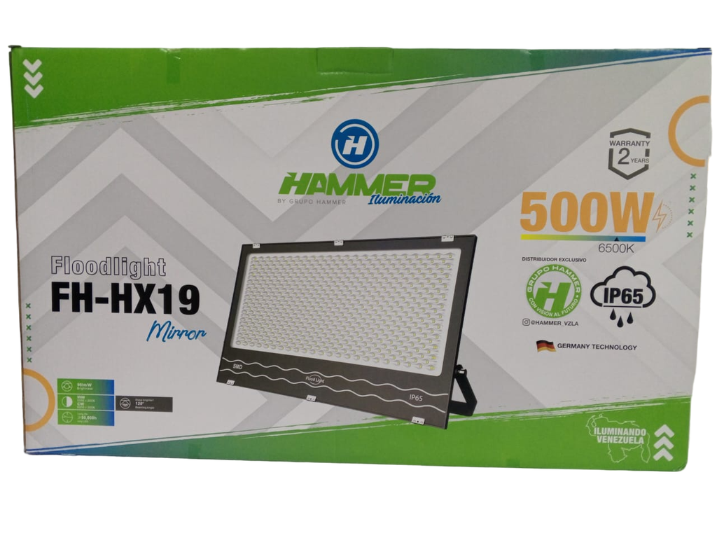 REFLECTOR LED - L.E - 500W - 85/277 VOLTS - 65K - 70 LXW - IP65 - 30.000HORAS - ECONOMY - TIPO ESPEJO