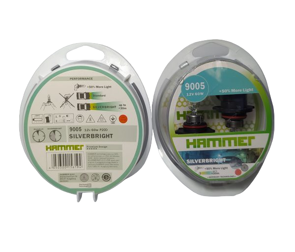 9005 12V 60W SILVER BRIGHT BL DUO