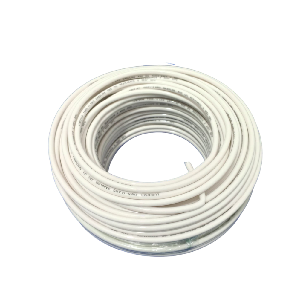 LUMISTAR CABLE THHN 10AWG 1*7/0,84 AD: 4,4-3,88 mm2 50MTS BLANCO