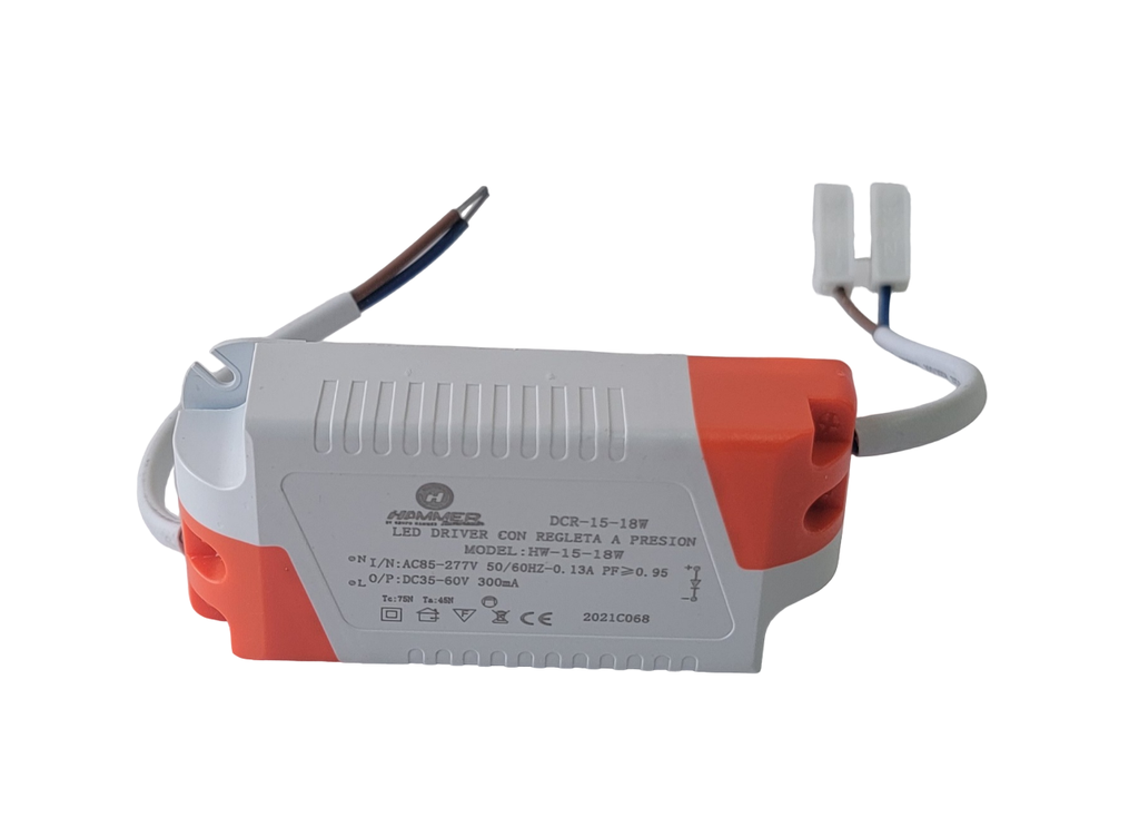 DRIVER LED - 115/18 WATTS - CON REGLETA A PRESION
