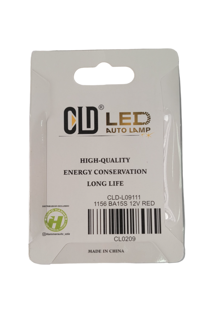 CLD 1156 BA15S 12V BASE METALICA ROJO (E)