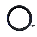 FORRO DE VOLANTE ESPECIAL CUERO NEGRO CON AZUL