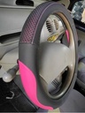 FORRO VOLANTE CUERO ED LIMITADA NEGRO CON ROSADO