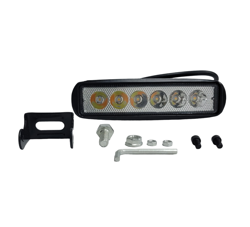MINI BARRA LED 6,5´´ 6W 10-30V 6LED BLANCO/AMBAR C/FLASH (E)