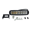 MINI BARRA LED 6,5´´ 6W 10-30V 6LED BLANCO/AMBAR C/FLASH (E)