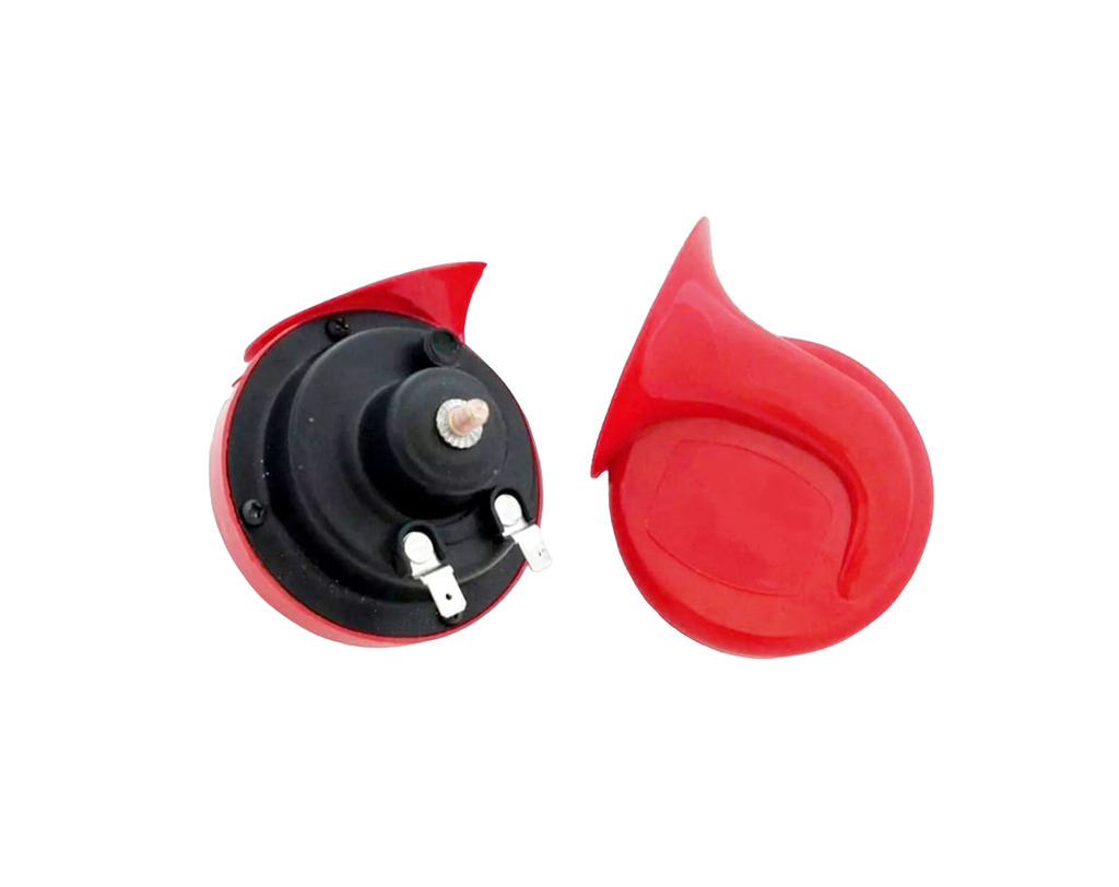 JUEGO DE CLAXON TIPO CARACOL ROJO 12V (HAMMER)