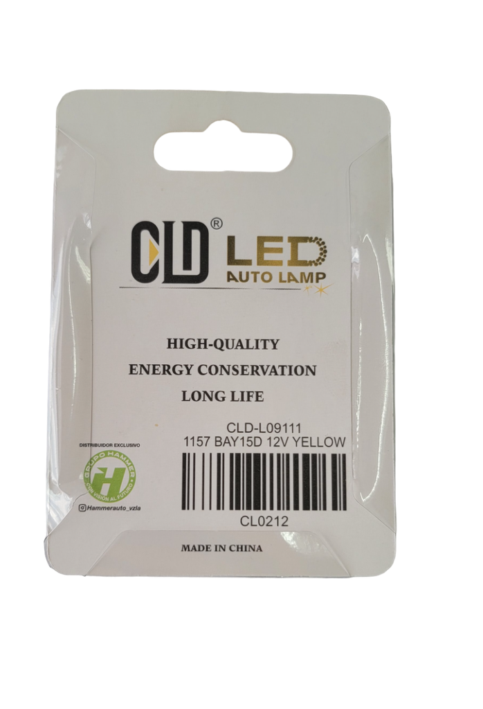 CLD 1157 BAY15D 12V BASE METALICA AMBAR (E)
