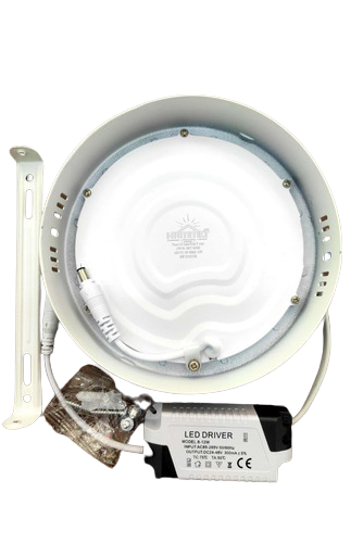 PANEL SUPERFICIAL CIRCULAR-12W-65K-85/265 VOLTS -90 L/W-IRC-80% - DIMERIZABLE 15% -50%-100% CON EL INTERRUP