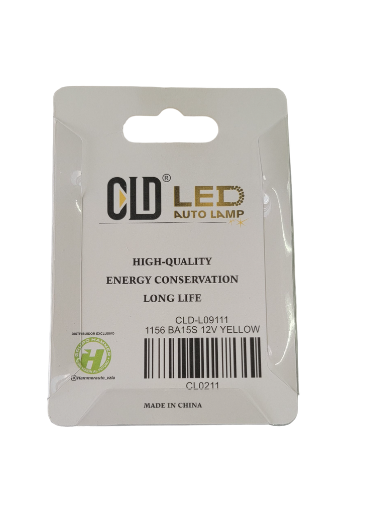 CLD 1156 BAY15S 12V BASE METALICA AMBAR (E)