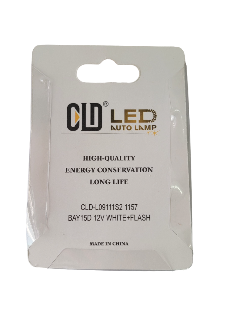 CLD 1157 BAY15D 12V BASE METALICA BLANCO + FLASH (E)