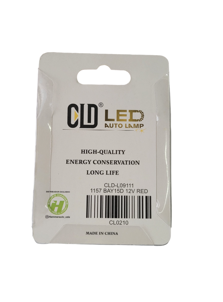 CLD 1157 BAY15D 12V BASE METALICA ROJO (E)