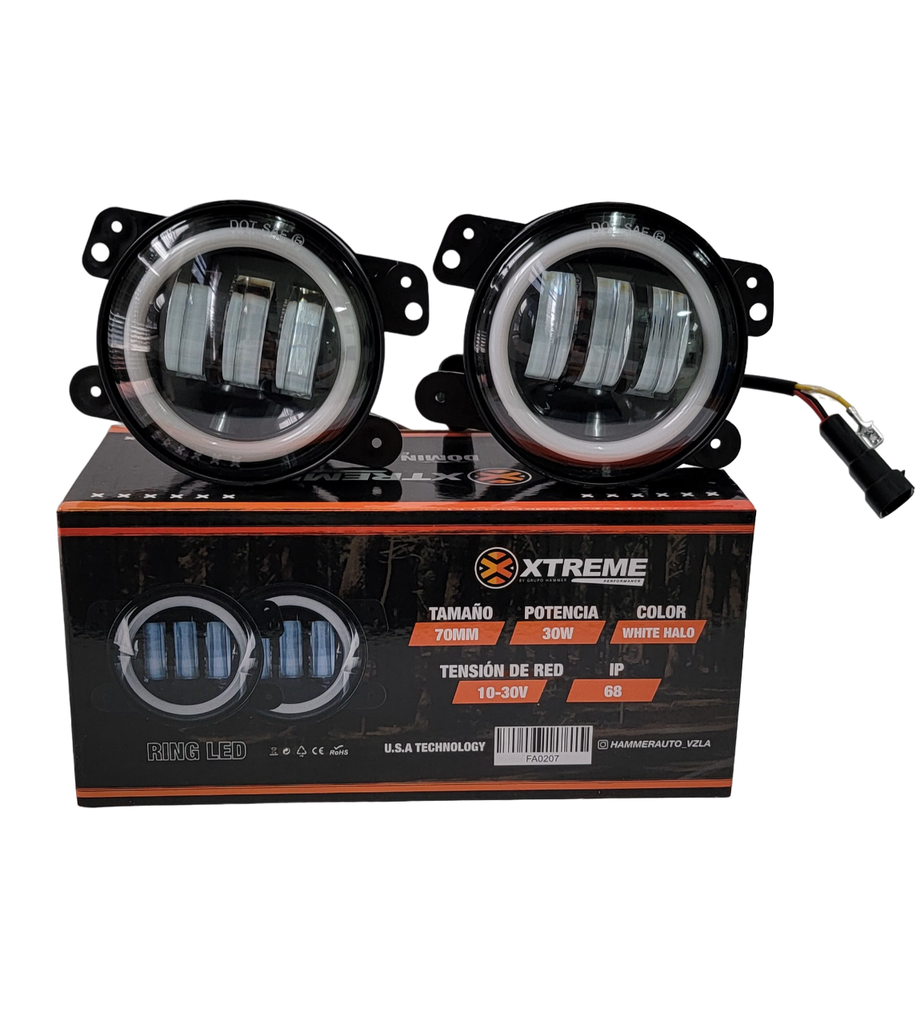 CARELO LED 4´´ 30W 10-30V OJO DE ANGEL (PAR) 4BASES