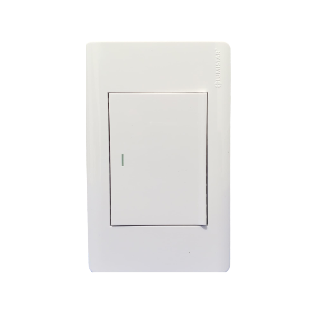 LUMISTAR INTERRUPTOR SENCILLO ELITE 3 WAY P/EMPOTRAR, BLANCO 127-250V 16AMP 2