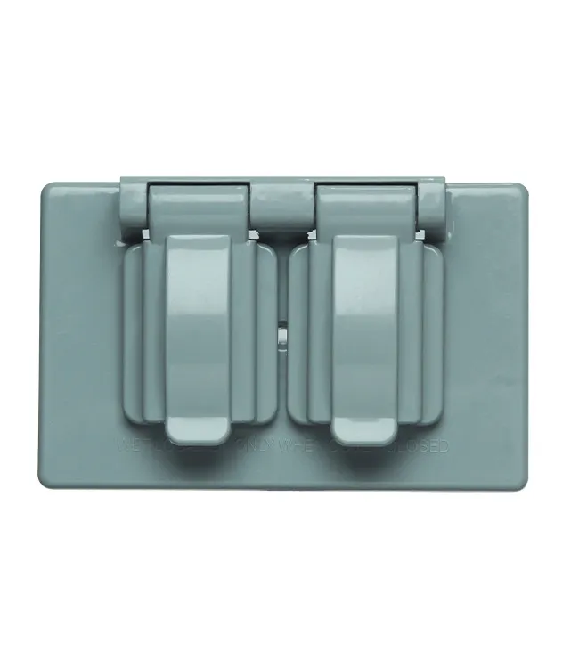 LUMISTAR TAPA PLASTICA DOBLE P/INTEMPERIE, GRIS PLOMO