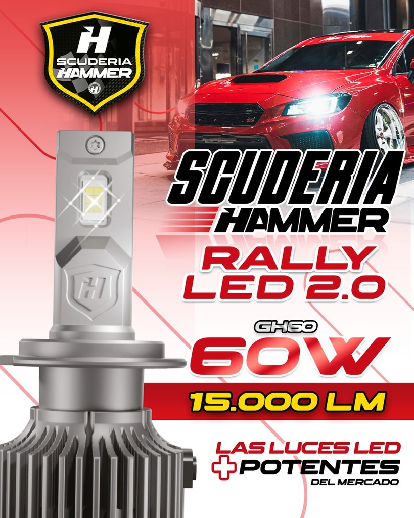 RALLY LED 2.0 H7-6000K 60W 15.000 LM