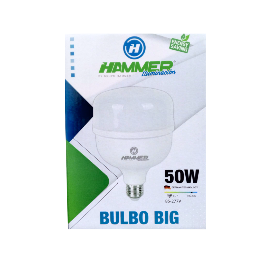 BULBO BIG2 / 50W / E27 / 85-277V / PVC / DOB / 80LM*W / 6.500K / 14*19,1CM