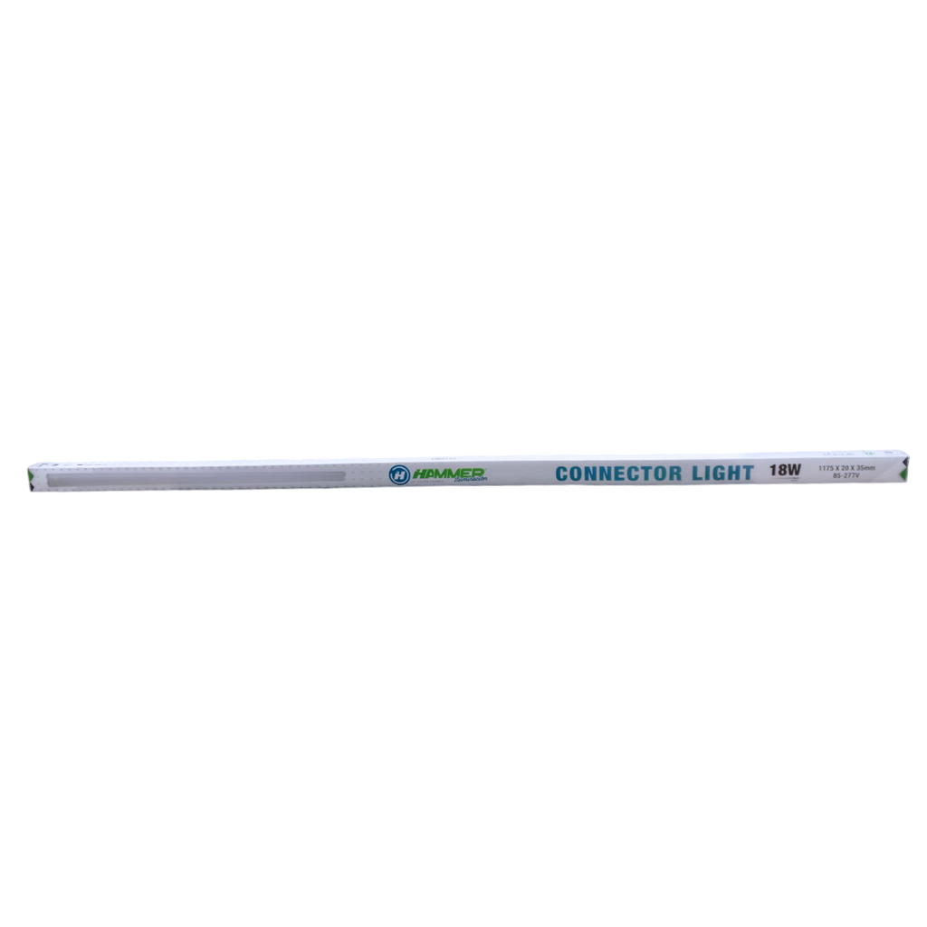 LUMINARIA CONECTOR 6500K / 117CM / 18W / 85-277V / 110LM*W / PVC / CHIPS SMD / INCLUYE CONECTOR ELECTRICO Y FIJADORES 