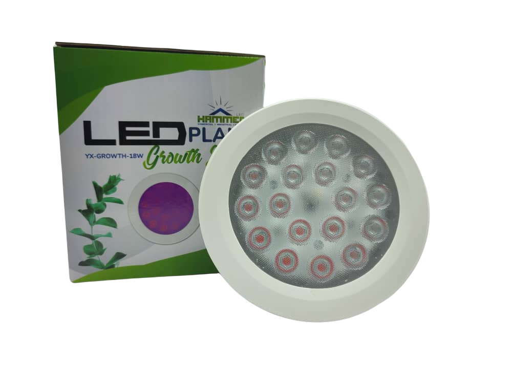 REFLECTOR TIPO PAR - 18W - E27 - IP-20 - 85/265 VOLTS - 90L/W - MODELO PLANTA GROWTH ESPECIAL PARA CRECIMIENTO D. (E)