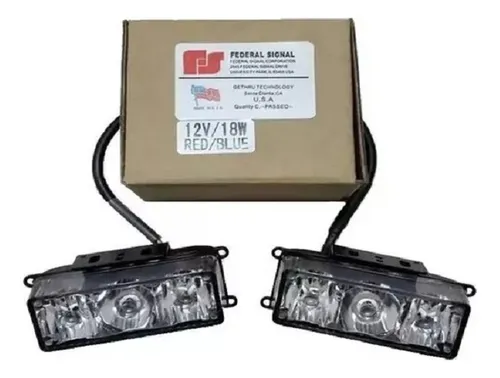 STROBO 3 LEDS FEDERAL SIGNAL ROJO AZUL