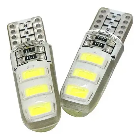 [146AR] T10 8SMD ESTROBO AZUL + ROJO
