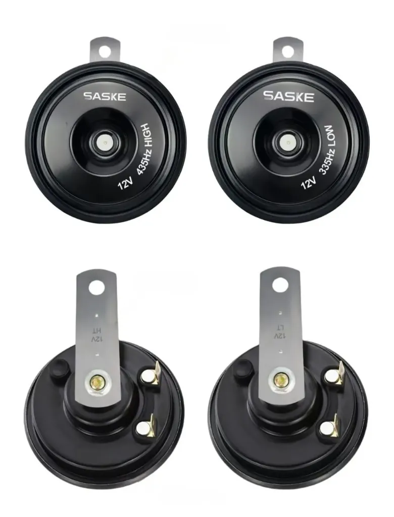 [JN-203] JUEGO DE CLAXON NEGRO MINI 12V (420/335Hz) SASKE