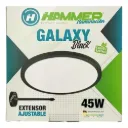  LUMINARIA SUPERFICIAL GALAXY / 45W / 85-277V / PVC / 3.200K-4100K-6.500K / 80LM*W / 60*2,5CM / CRI80 / IP20 / BORDE NEGRO/ INCLUYE GUAYAS AJUSTABLES  / INSTALACIÓN SUPERICIAL O CON GUAYAS