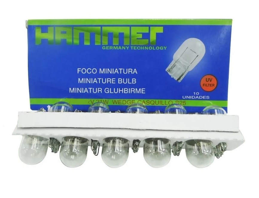 7443-T20 HAMMER 2CONTACTO BASE DE VIDRIO