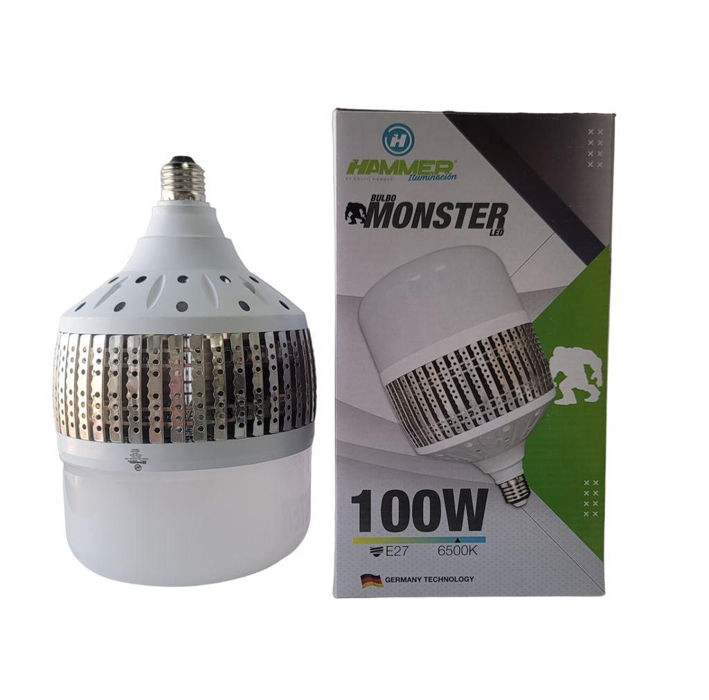 BULBO LED MONSTER - 100W - E27 - 65K E40 - 100 L/W / 65K  / P.F. 09 / PVC+ALUM/ IP20 BOMBILLO