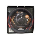 FORRO DE VOLANTE ESPECIAL CUERO NEGRO CON ROJO