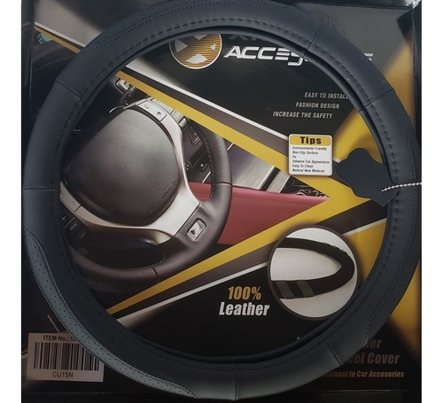 FORRO DE VOLANTE ESPECIAL CUERO NEGRO