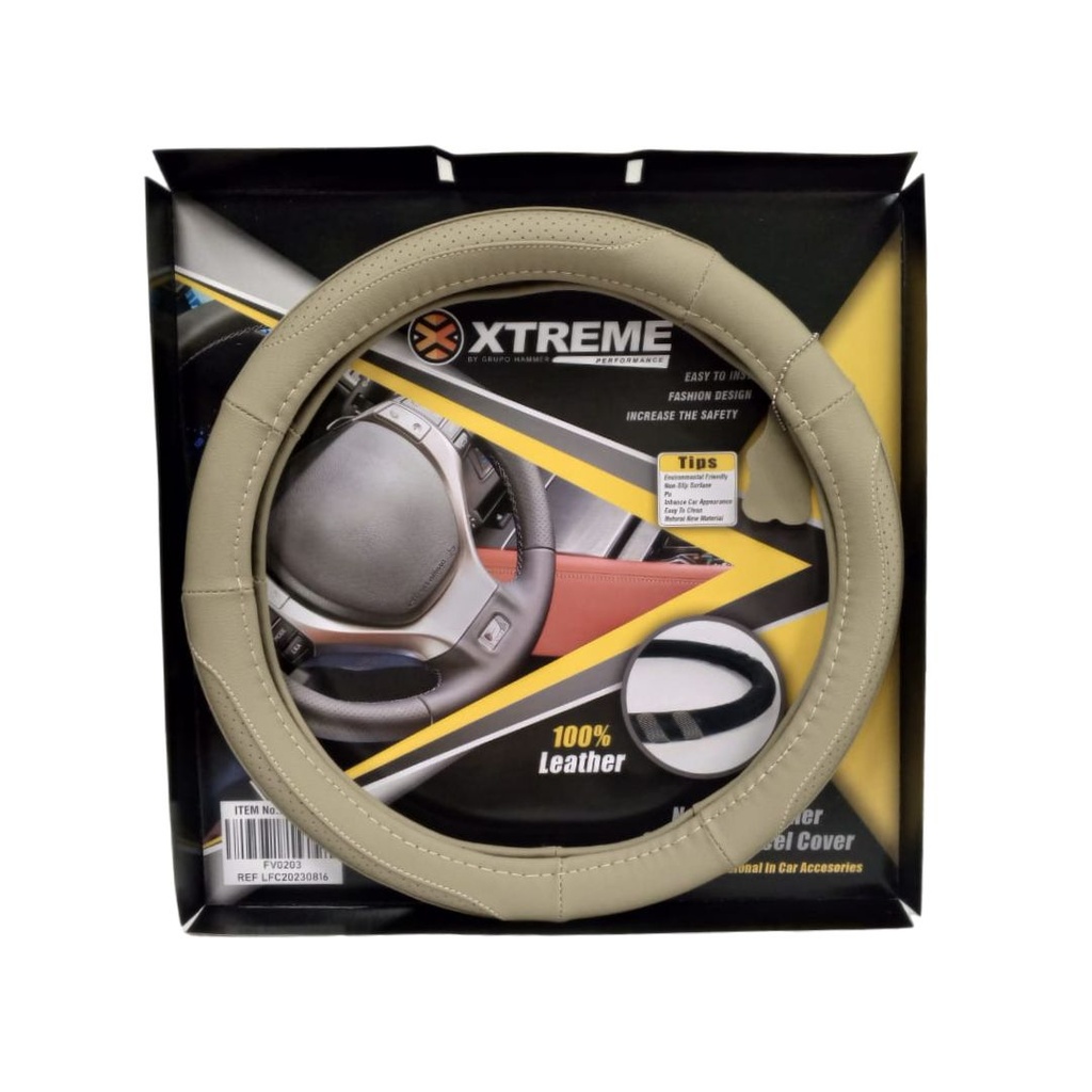 FORRO VOLANTE CUERO BEIGE ESPECIAL