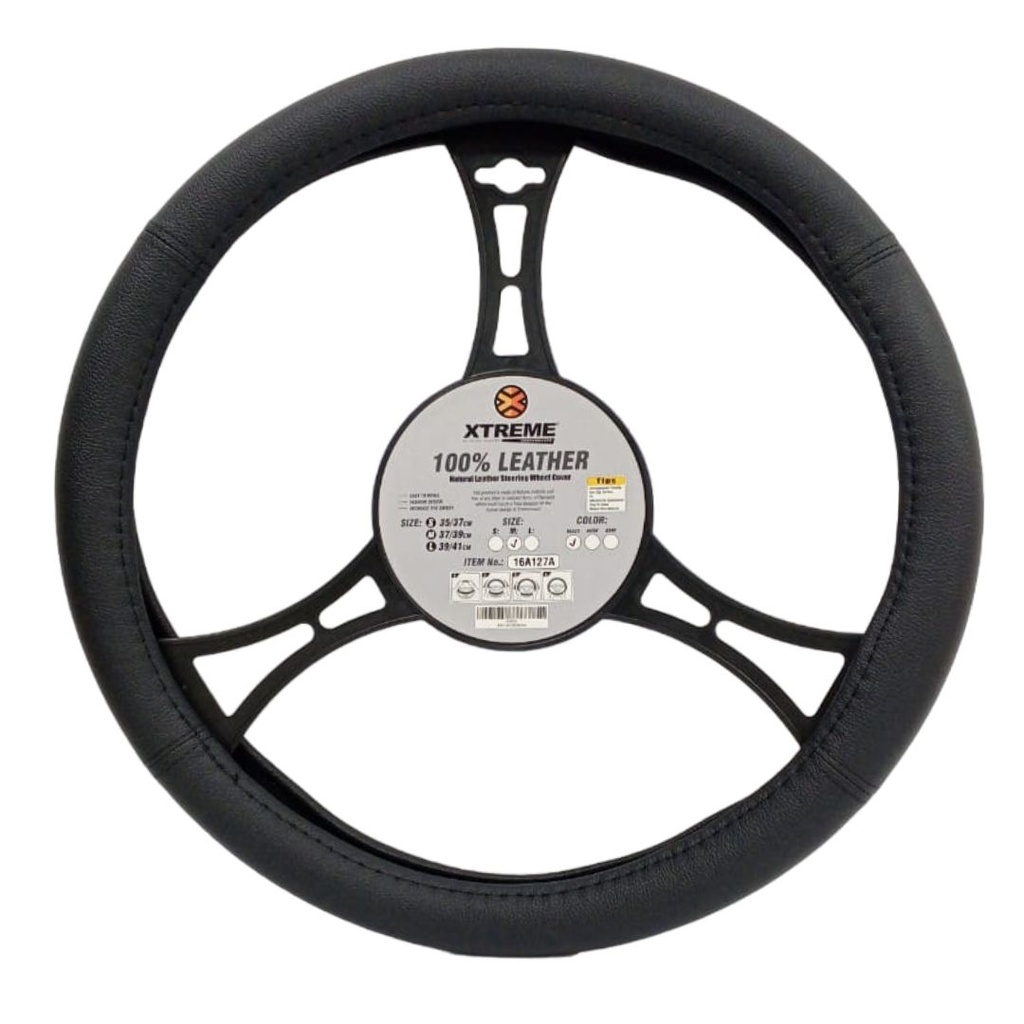 FORRO VOLANTE SEMI-CUERO NEGRO ECONOMICO