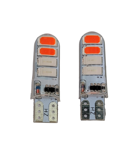 [146AR] T10 8SMD ESTROBO AZUL + ROJO