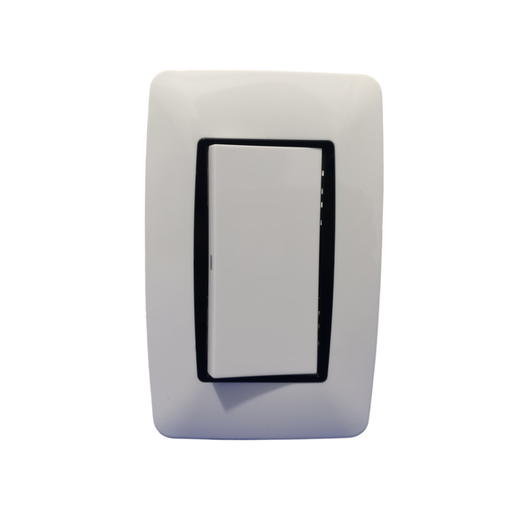 [SW64] LUMISTAR INTERRUPTOR SENCILLO MODERNA P/EMPOTRAR, BLANCO, 127-250V, 10AMP