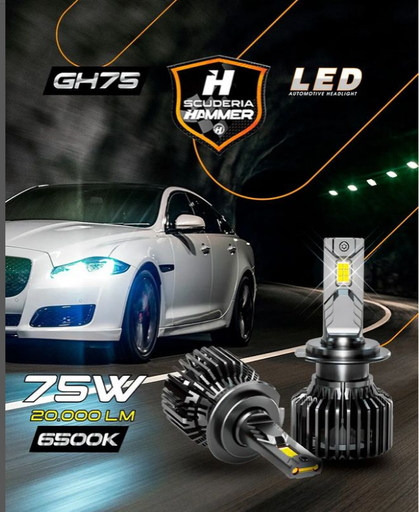 [HL1140] ABU DABI SCUDERIA HAMMER GH75 LED KIT 75W 9007 6500K