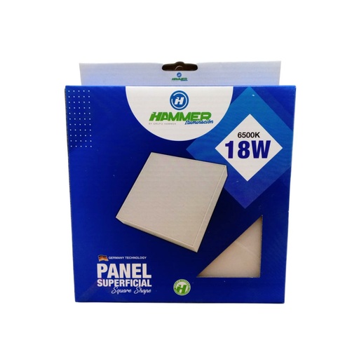 [NDL-2120S-18] PANEL SUPERFICIAL - SIN BORDE - 18W - MODELO SQUARE SHAPE - CUADRADO - 65K - IP20 - 85/277V - 80LXW - 30.000 HORAS - WHI
