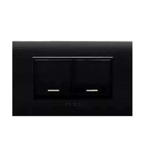 [NG-118K-02] APAGADOR SENCILLO 02 MODULOS COLOR NEGRO