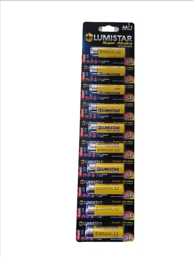 [BAT-03] LUMISTAR BATERIA SUPER ALKALINE - AA LR6 - 10PCS/BLISTER 1.5V