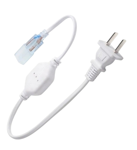 [JX-06001] CONECTOR WATER PROOF PARA CINTA LED HALF 3528 110V - 6MM - 6A - FOR 50M  - ELECTRICAL WIRE FLAT PLUG