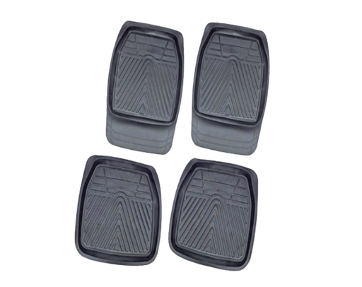 [AF0114] ALFOMBRA TIPO BANDEJA 4 PIEZAS NEGRA SENCILLA