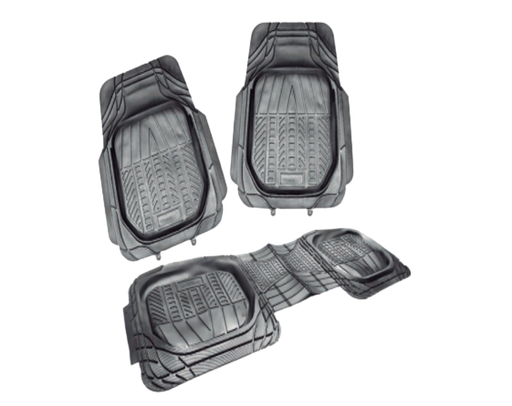 [AF0106] ALFOMBRA TIPO BANDEJA POLIVINILICA 3 PIEZAS NEGRA