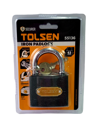 [TL0103] CANDADO 63MM 460G 3 LLAVES