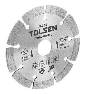 [TL0312] DISCO DE CORTE SEGMENTADO DIAMANTE 115(4 1/2") *22.2mm