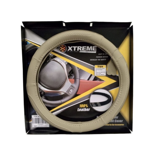 [FV0203] FORRO DE VOLANTE ESPECIAL CUERO BEIGE